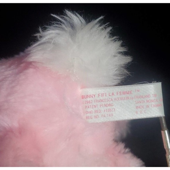 RARE Vintage Francesca Hoerlein 1982 Franland FiFi La Femme Bunny Pups Plush Tag - Picture 10 of 10